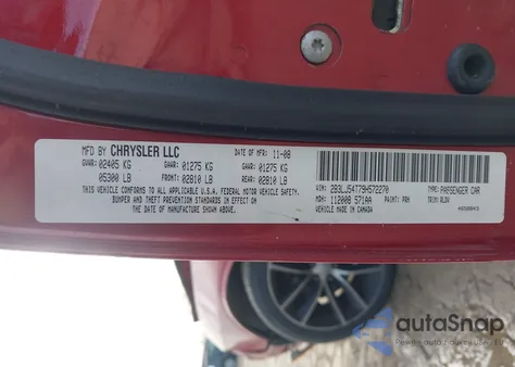 2009 Dodge Challenger R/T z USA, uszkodzony, nr VIN 2B3LJ54T79H572270